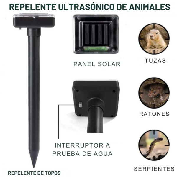 REPELENTE ULTRASONICO SOLAR DE ANIMALES - Imagen 3