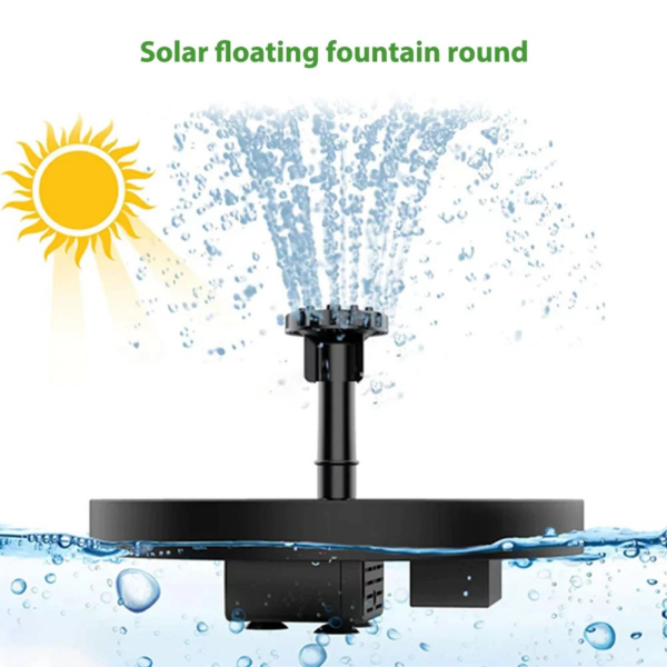 Fuente De Agua Con Panel Solar Para Jard - Imagen 2