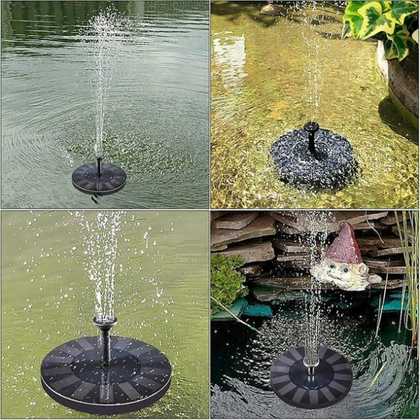 Fuente De Agua Con Panel Solar Para Jard - Imagen 3